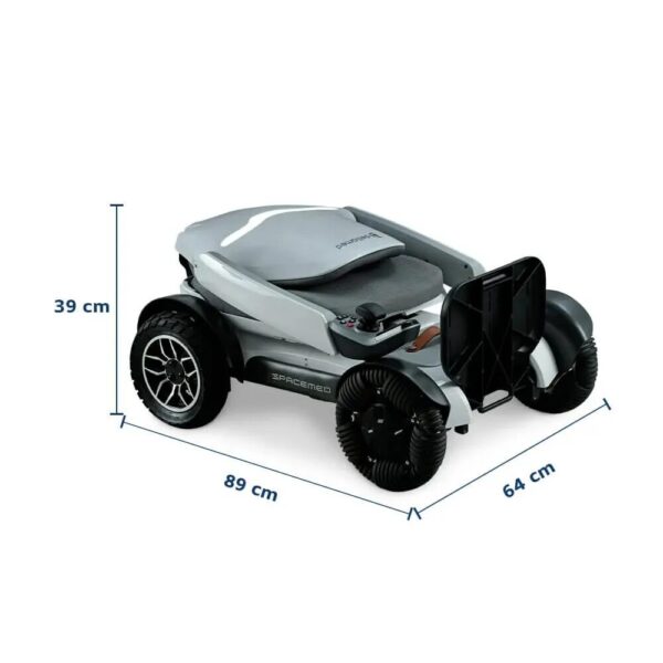 Cadeira de Rodas Spacemed Motorizada Dobrável até 120kg Dellamed - Imagem 3