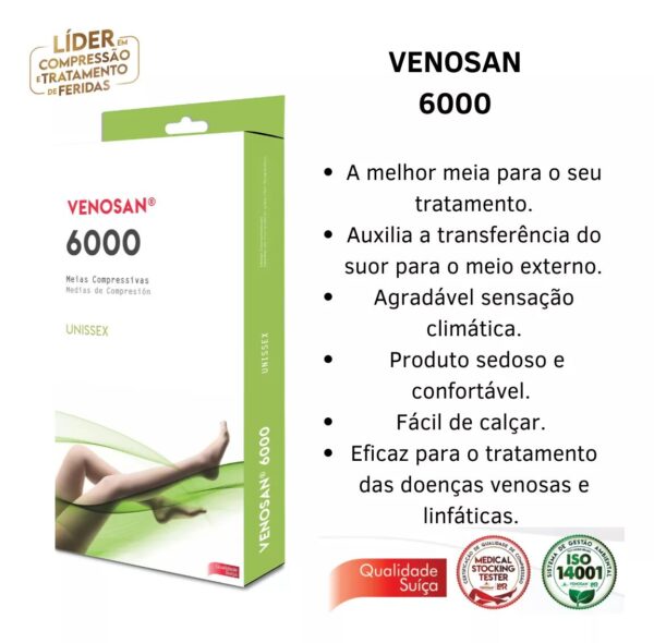 Meia 34 Venosan 6000 Compressão 20-30mmhg Bege Pé Aberto (2)