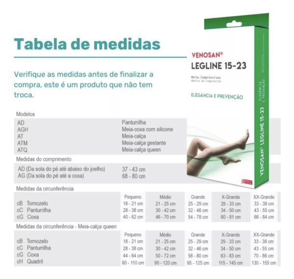 Meia De Compressão Venosan Legline AD (3/4) - Imagem 2