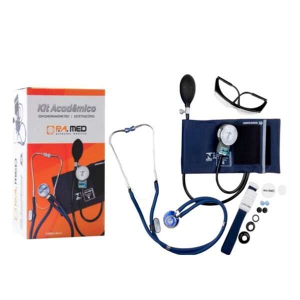 Kit Acadêmico Ap. Pressão Esfigmomanômetro + Estetoscópio