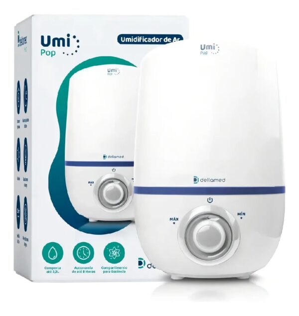 Umidificador de Ar Ultrassônico 2,3 Litros Umi Pop Dellamed