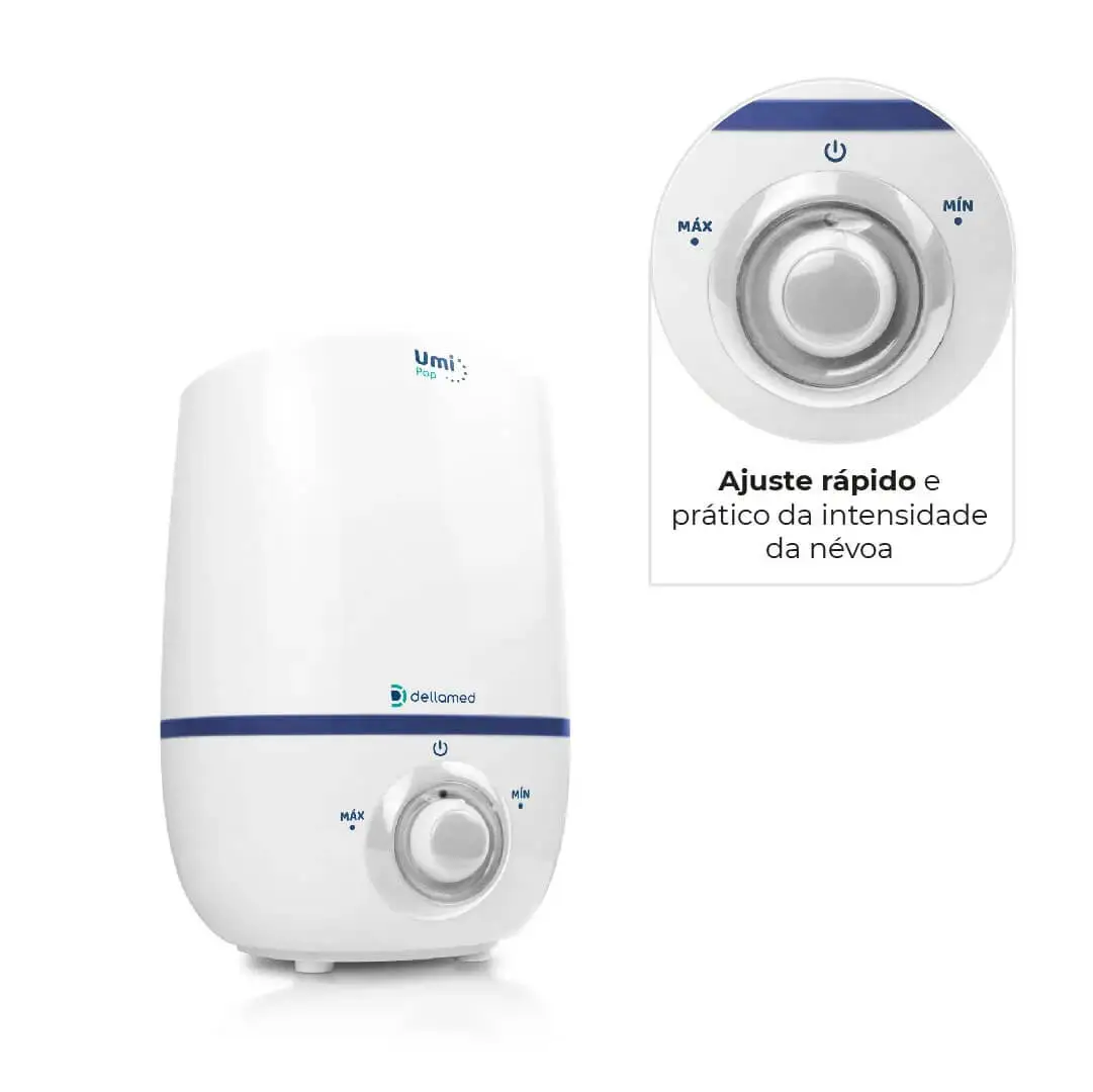 Umidificador de Ar Ultrassônico 2,3 Litros Umi Pop Dellamed