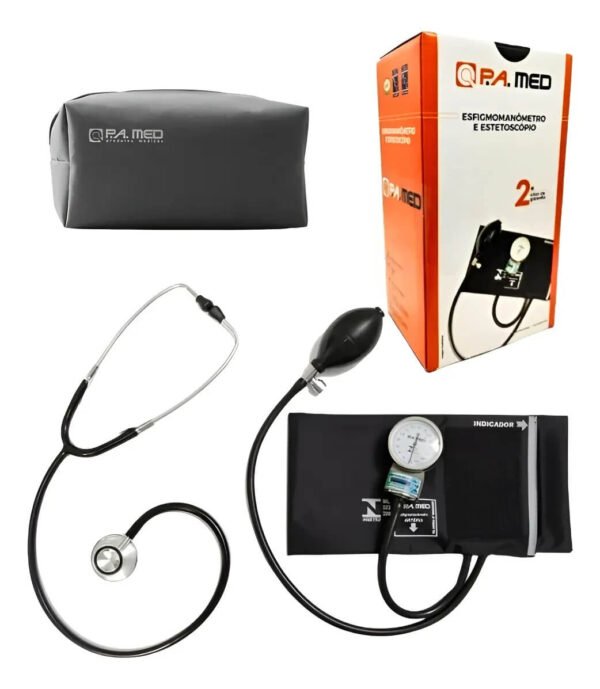Kit Ap. Pressão Esfigmomanômetro + Estetoscópio Pa Med